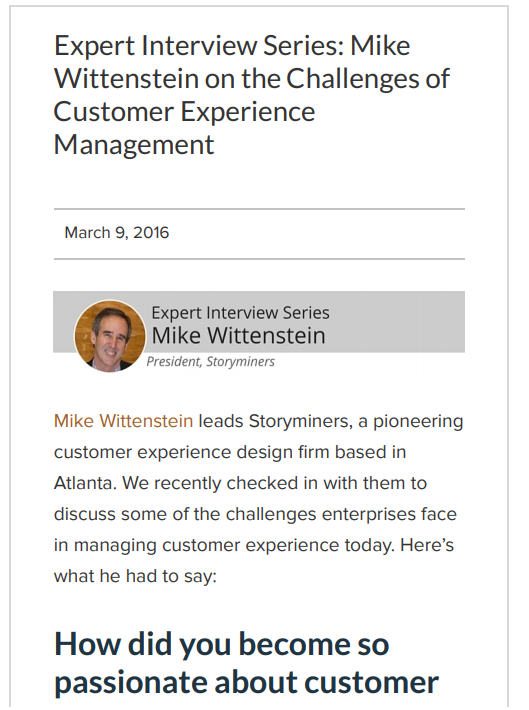 Expert Interview